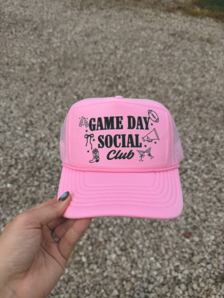 GAME DAY SOCIAL CLUB CAP: PINK