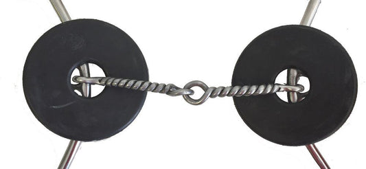 AJ Tack Lifter Gag Bit with Twisted Sweet Iron Mouth & Medium Shank