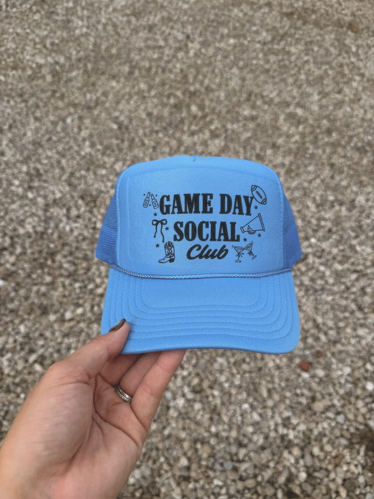 GAME DAY SOCIAL CLUB CAP: LIGHT BLUE