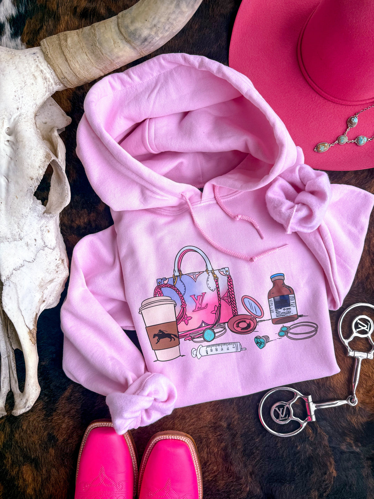Barrel Betty Purse Hoodie (pink)