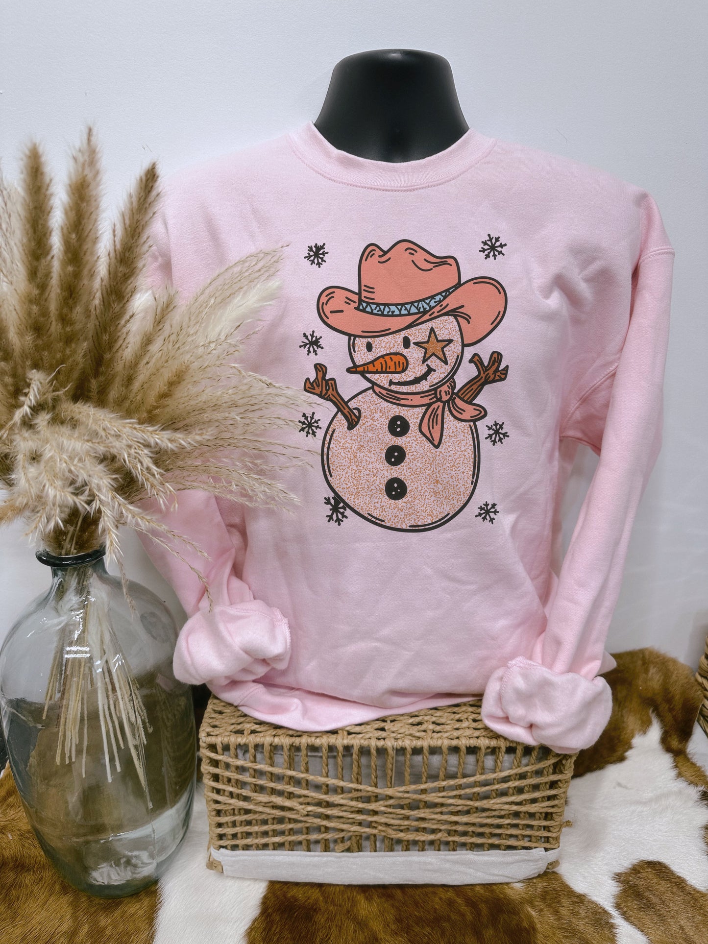 FAUX GLITTER SNOWMAN