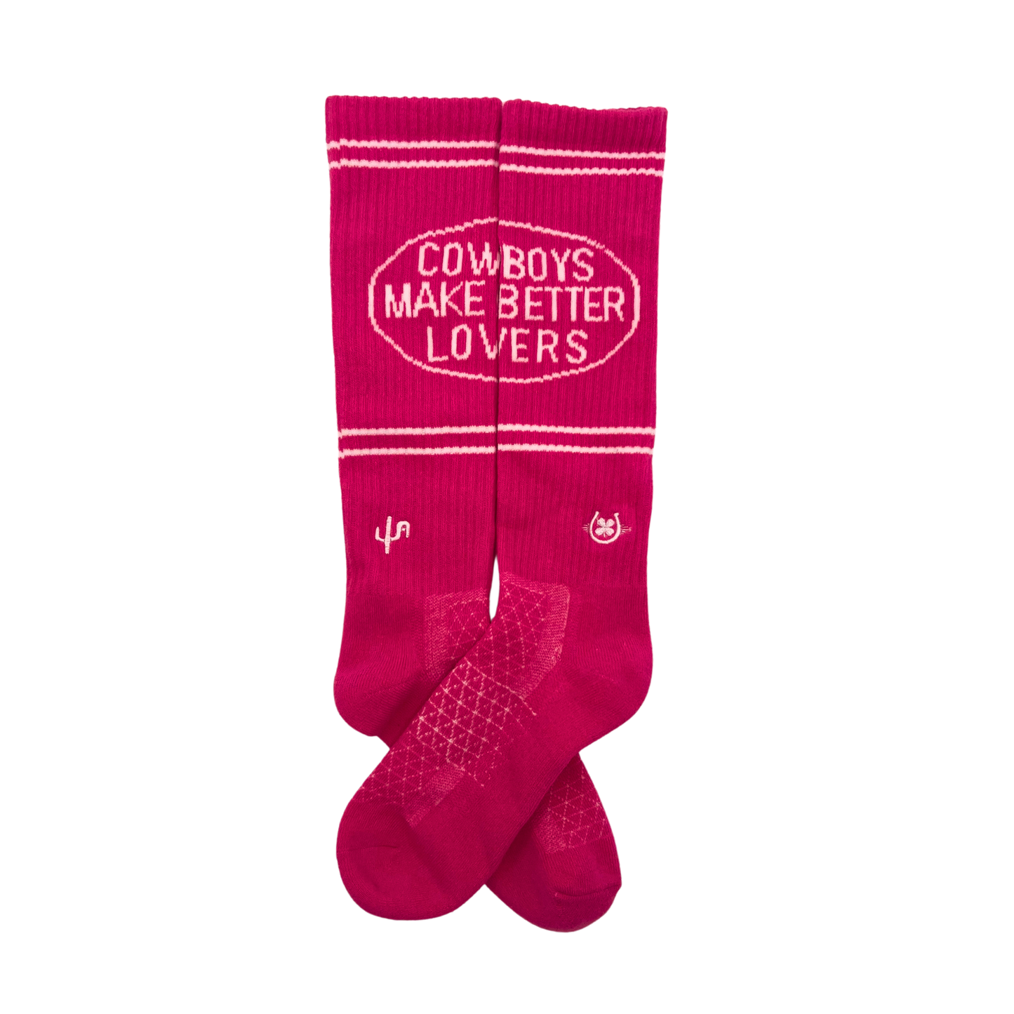Cactus Alley- Cowboys Lover Pink Performance Boot Socks