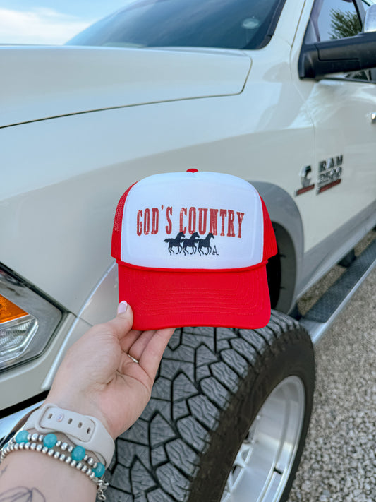 GOD'S COUNTRY CAP: RED