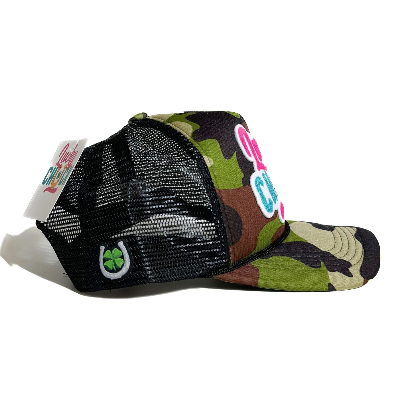 Lucky Chuck Logo Patch Trucker Hat