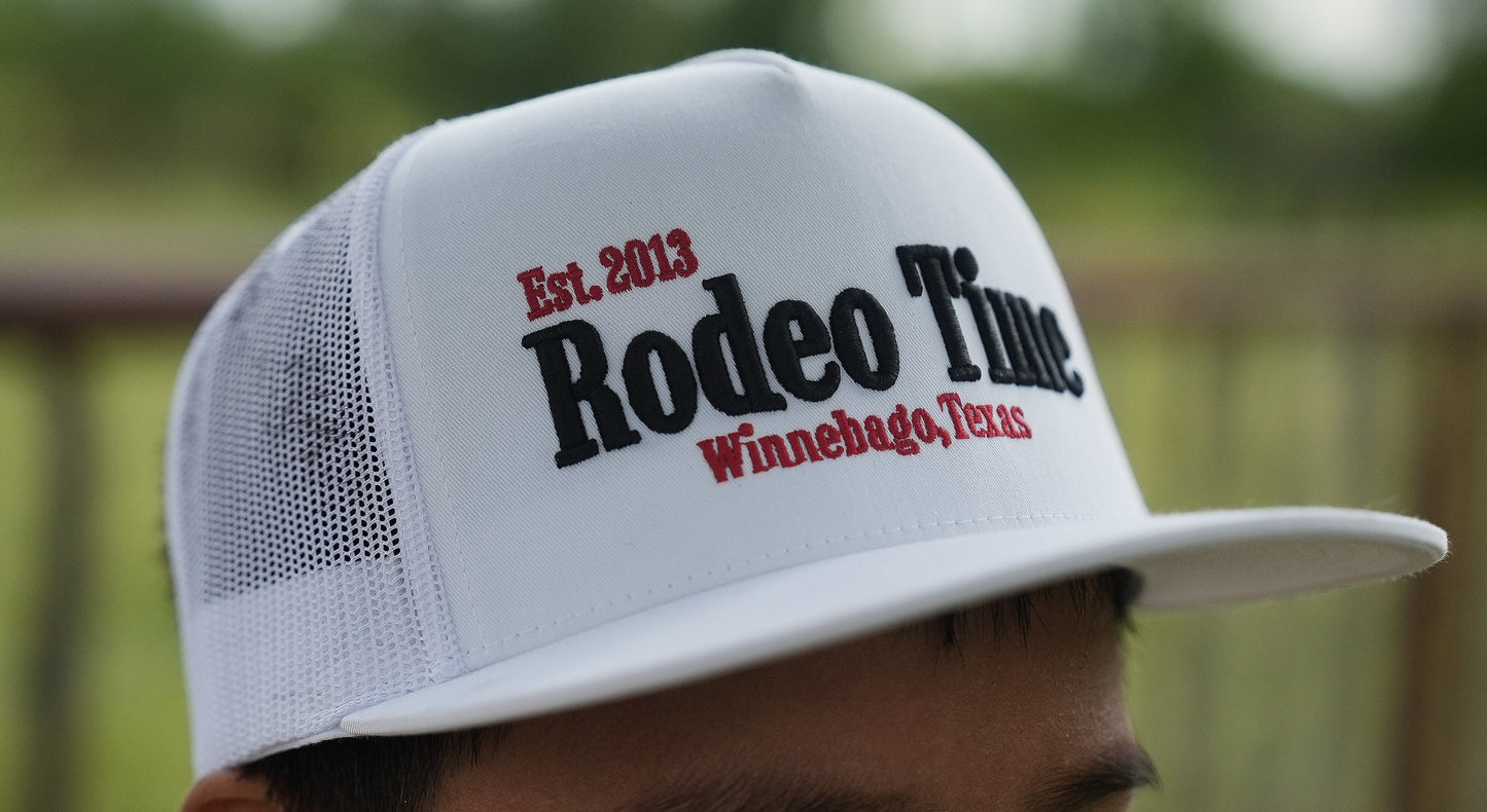 White Rodeo Time Puff Cap