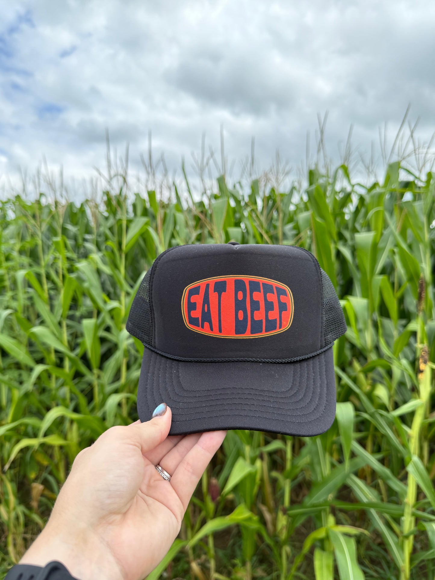 RETRO EAT BEEF: BLACK