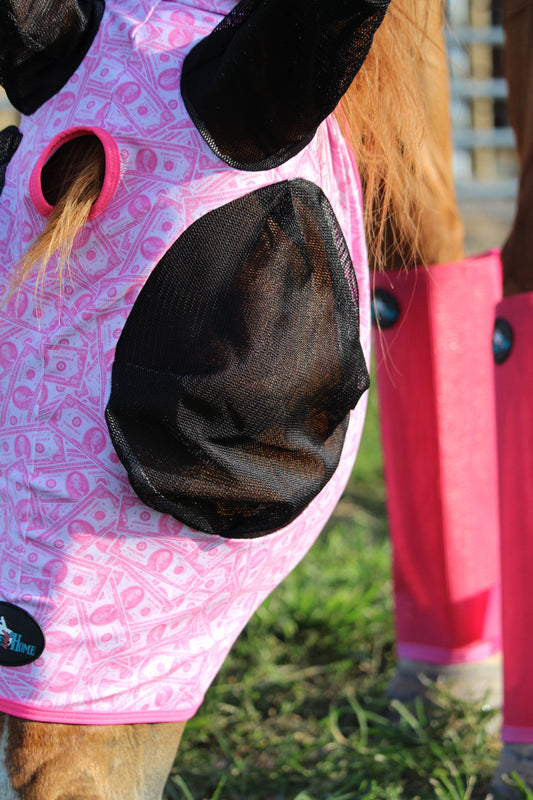 Dash for Cash (Pink) Fly Mask