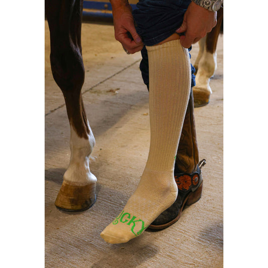 The Cowboy- Tan Performance Boot Socks
