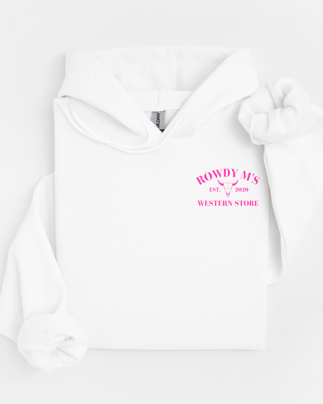Rowdy M's Logo Hoodie- Pink Logo