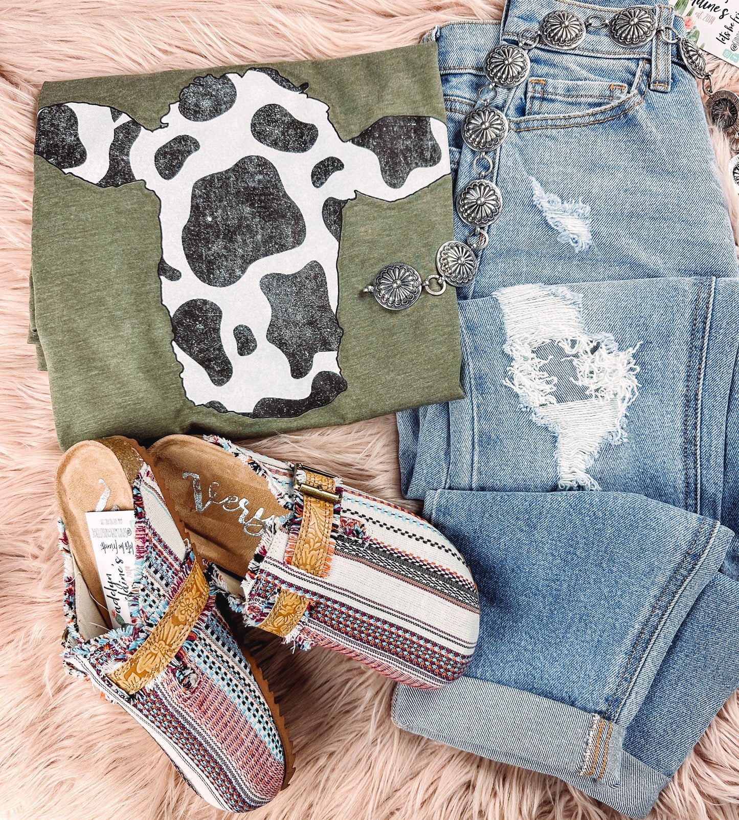 Cow Print Head - Graphic Top