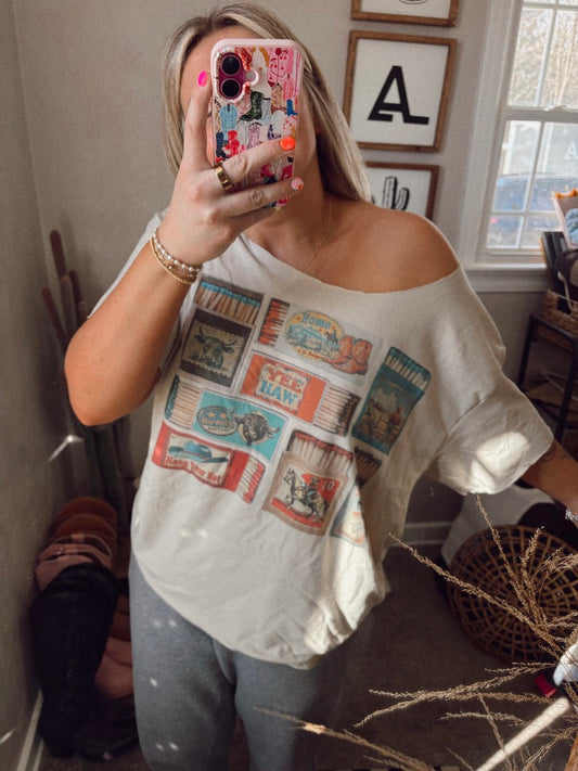 VINTAGE WESTERN MATCHBOX: TEE