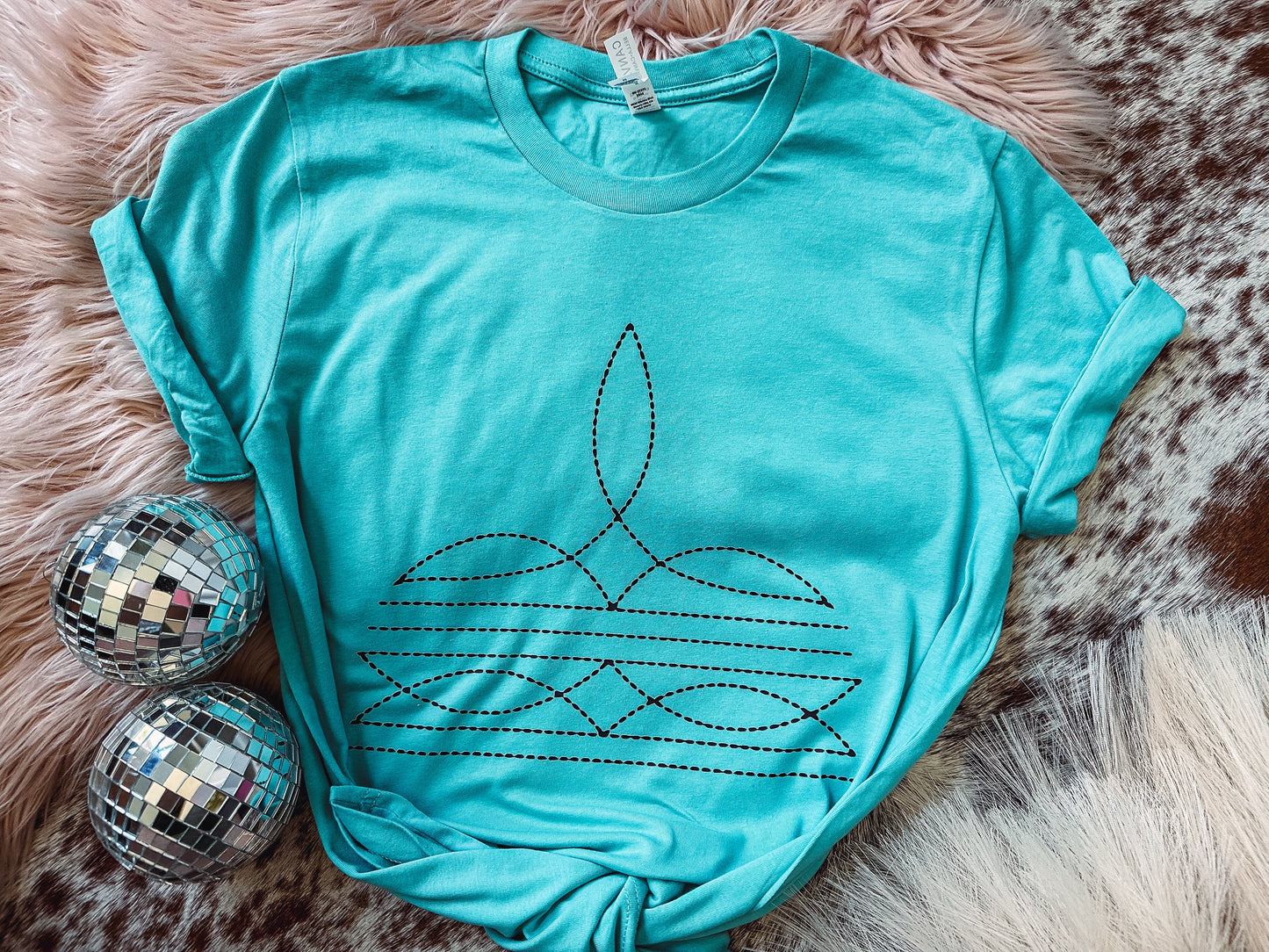 Boot Stitch - Graphic Top - Limited Edition Color - S & 3XL left