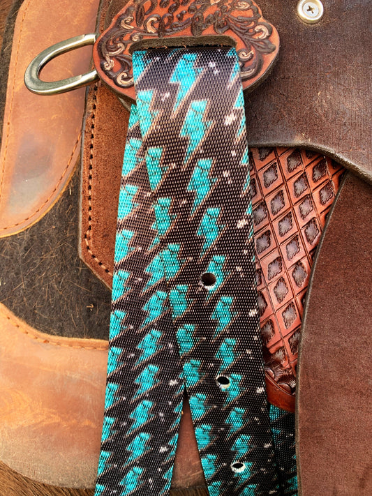 Turquoise “Mini” Bolts Cinch Strap Set