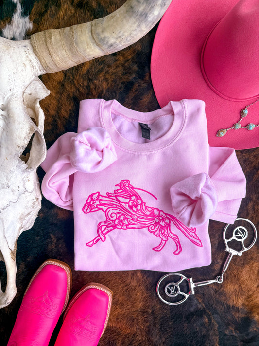 Puff Tooled Logo Sweatshirt (light Pink)