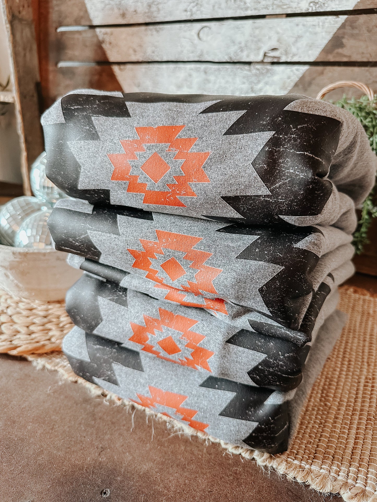 Distressed Aztec - Graphic Top