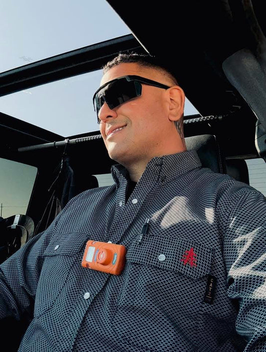 FR Pearl Snap Work Shirt - Shadow Black