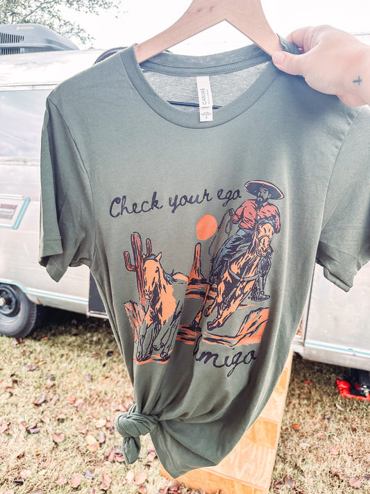 Check Your Ego Amigo - Graphic Top