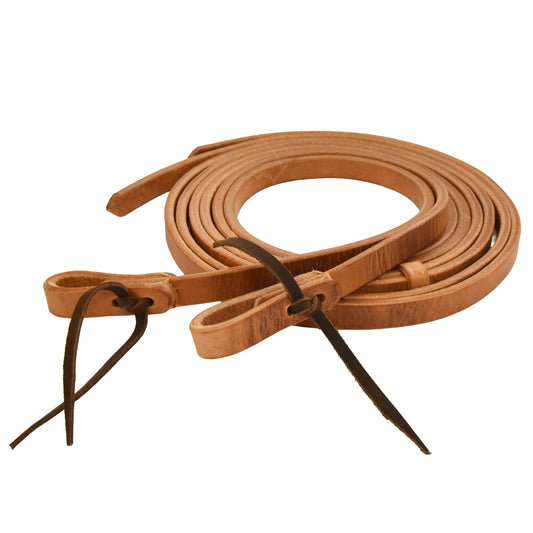 AJ Tack Harness Leather Split Reins - 3/4in x 8ft