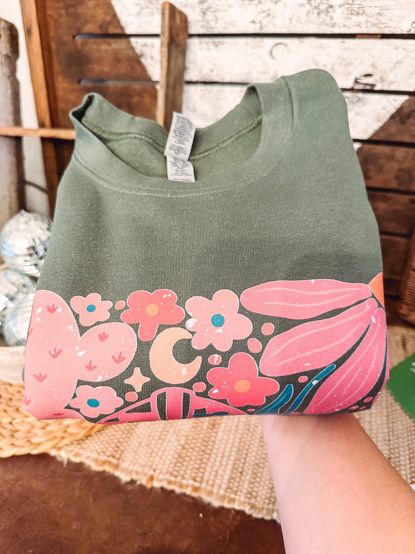 Boots & Flowers - Graphic Top