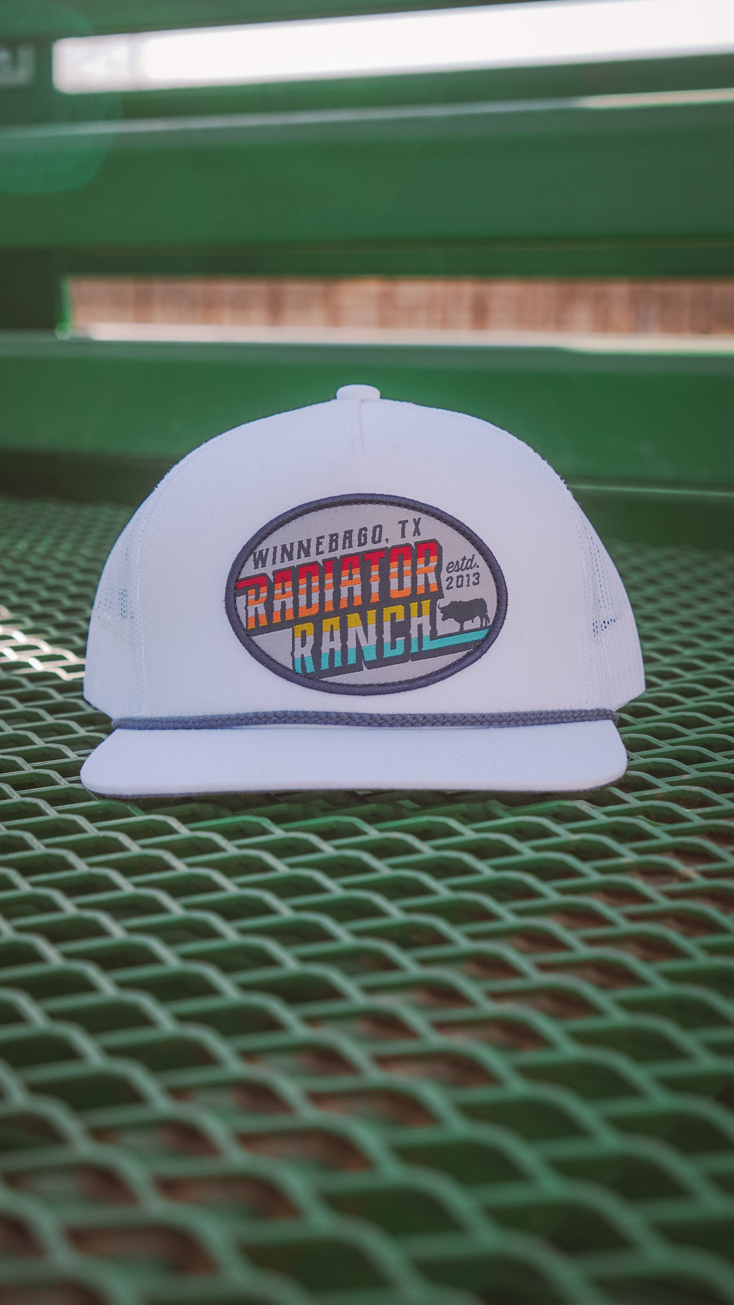 Sunset Radiator Ranch White Rope Cap