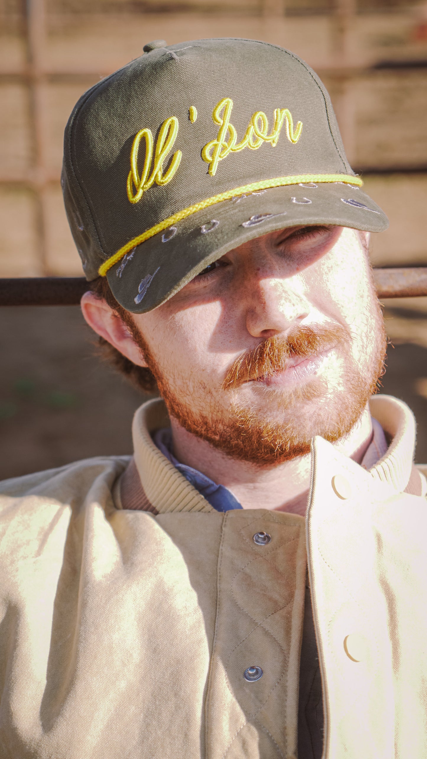 Ol' Son Green & Gold Rope Cap