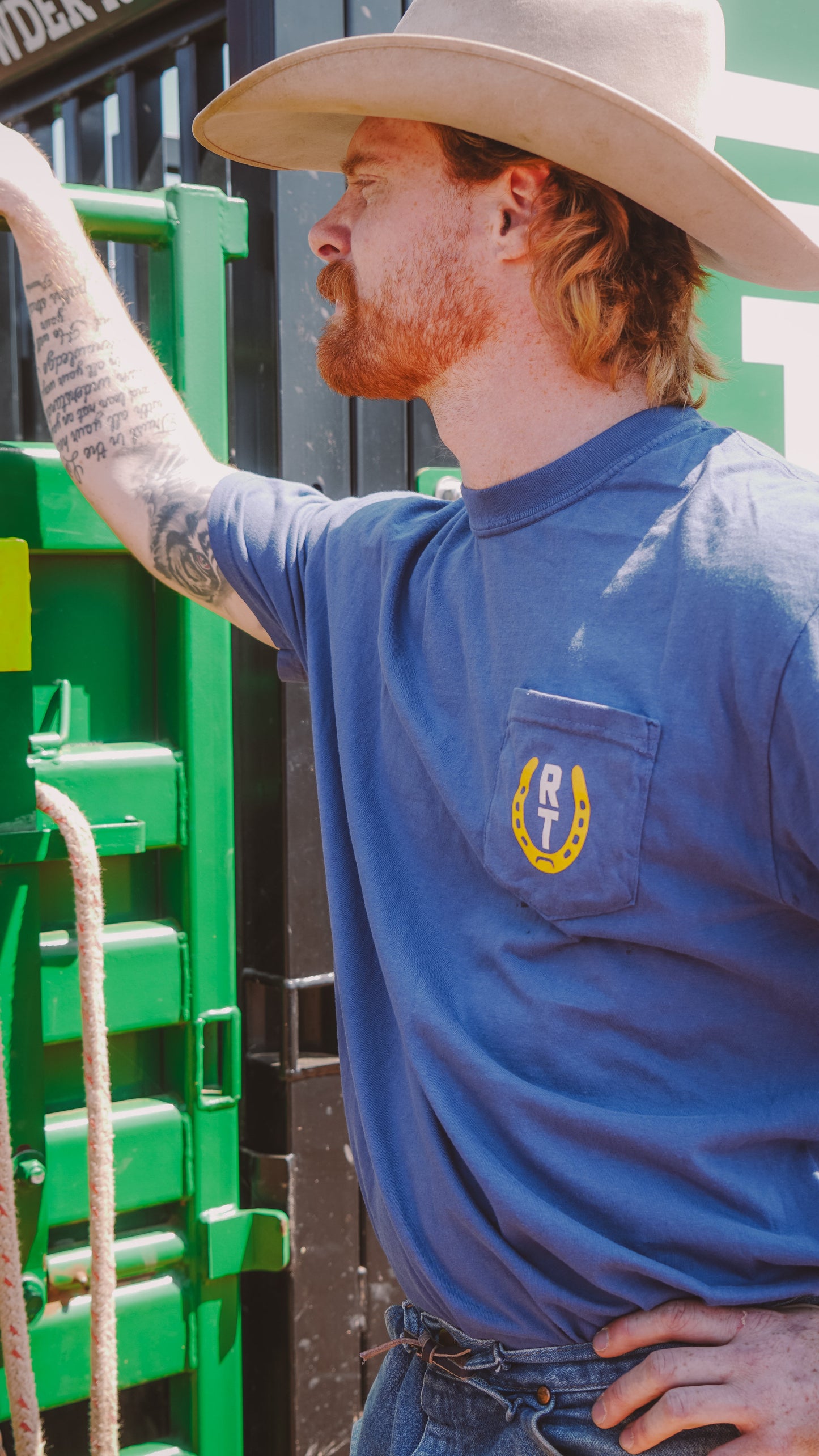 Rodeo Time Leaner Pocket T