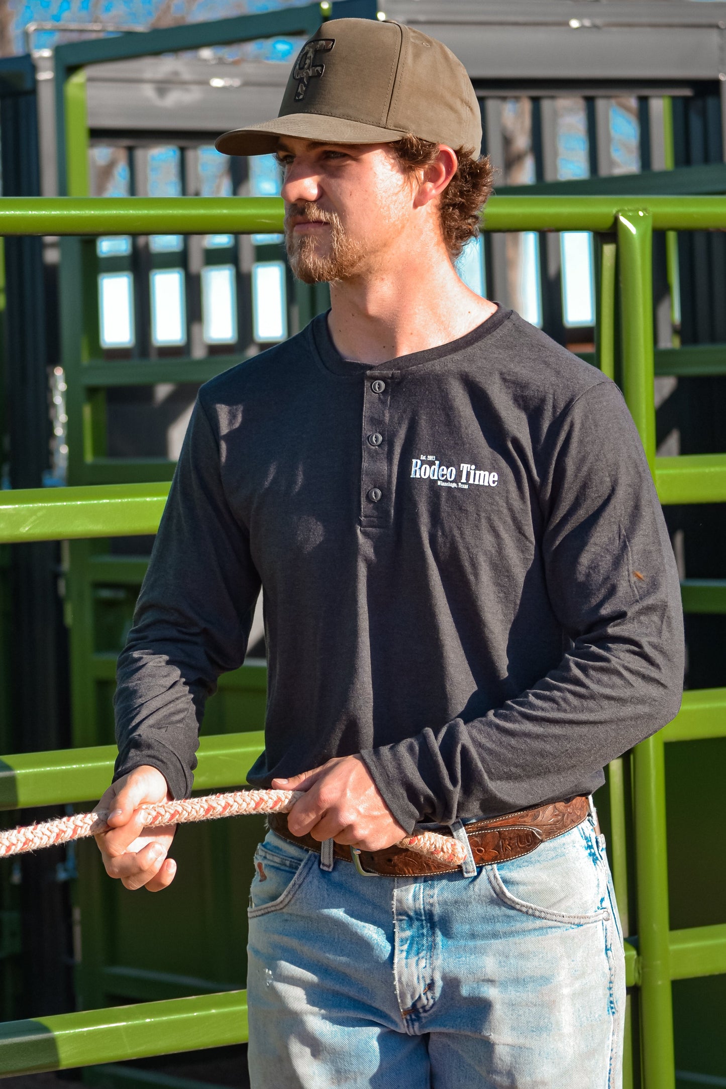 Rodeo Time Henley Long Sleeve