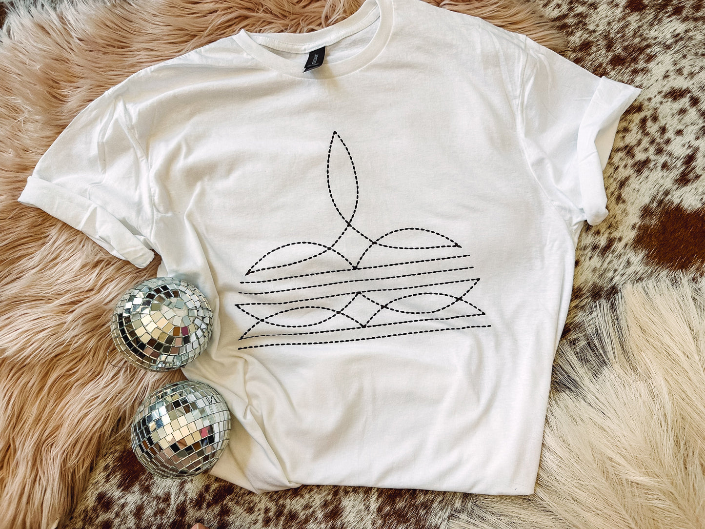 Boot Stitch - Graphic Top