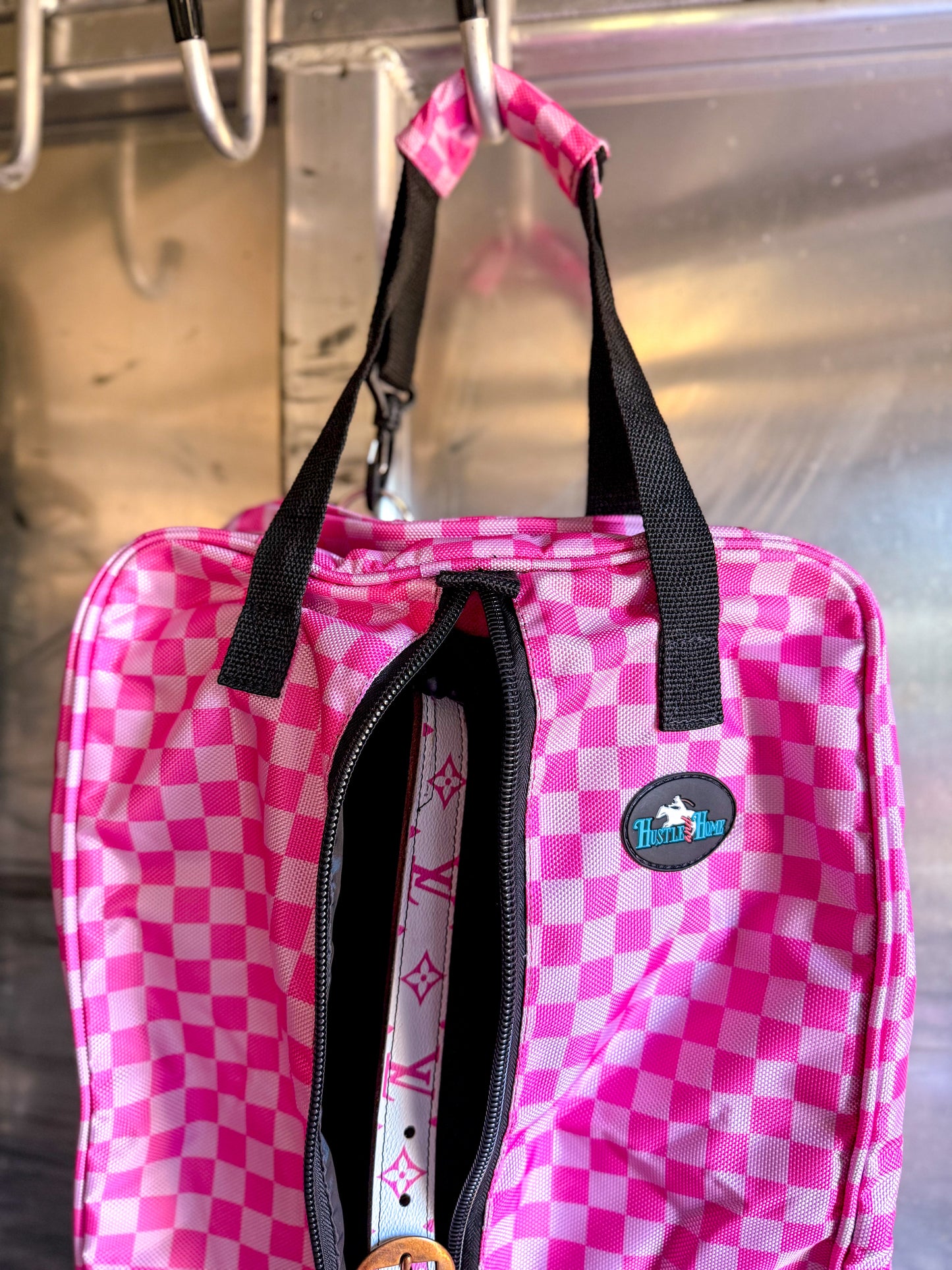 Checks Out (Pink/Pink) Luxury Tack Bag