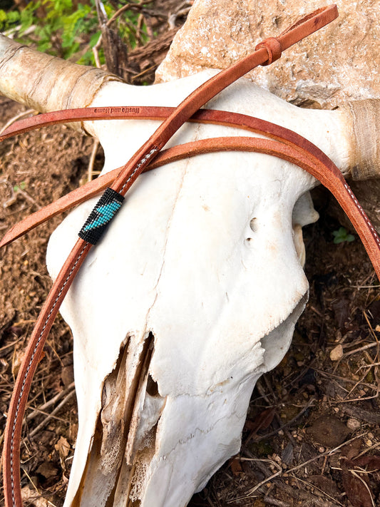 Turquoise Bolt *Mini* Beaded Whip