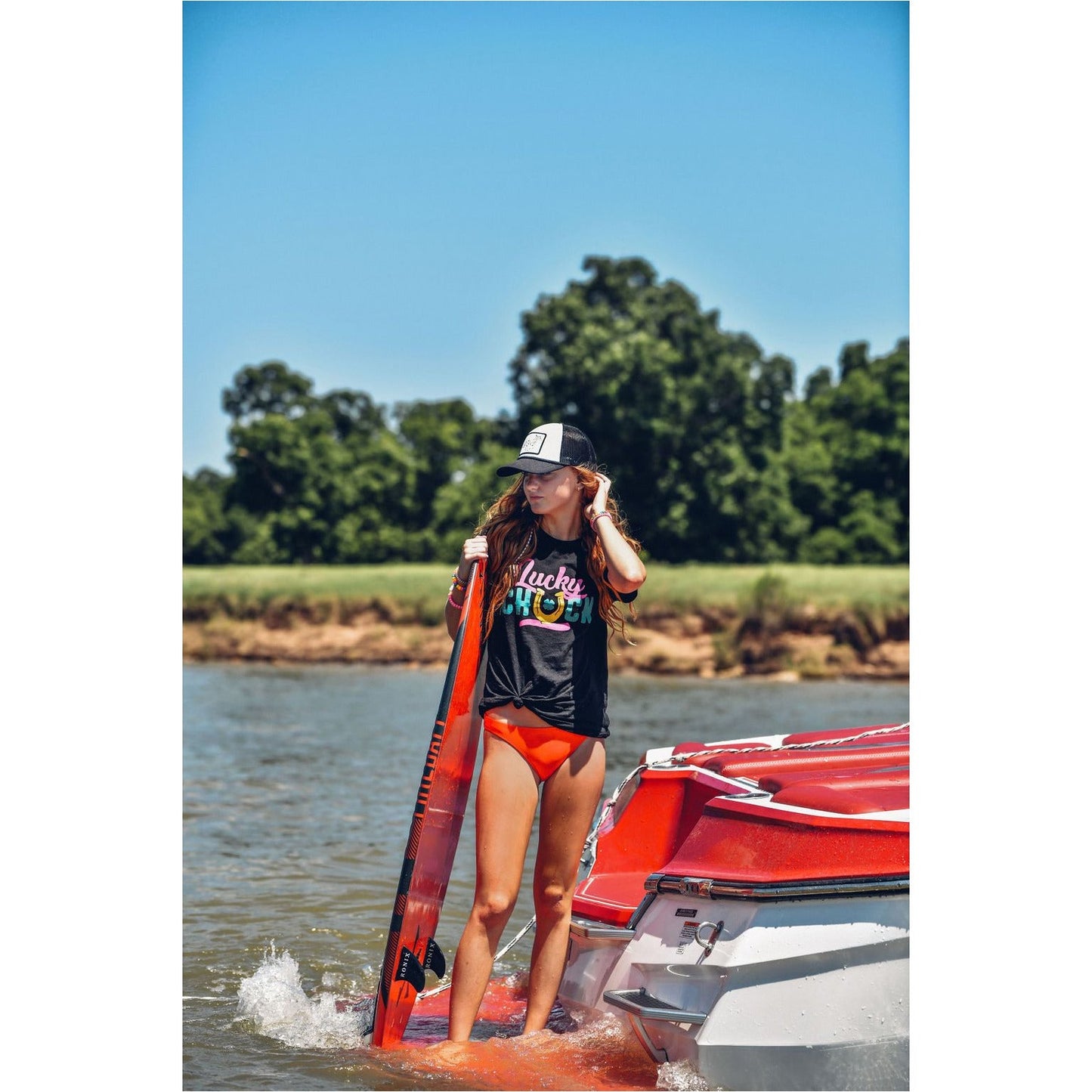 Lucky Chuck Logo Tee - Women's Relaxed Fit