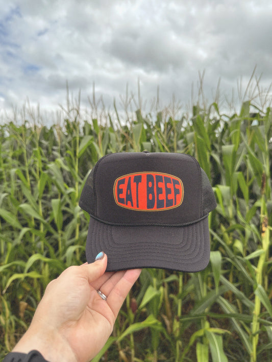 RETRO EAT BEEF: BLACK