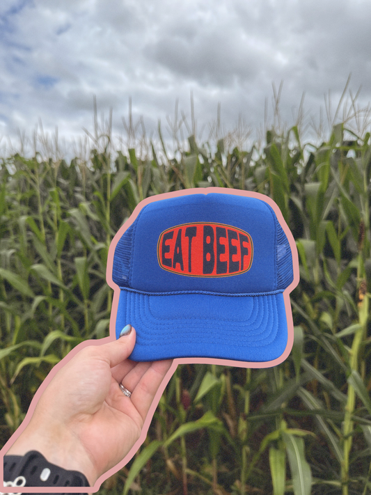 RETRO EAT BEEF: BLUE