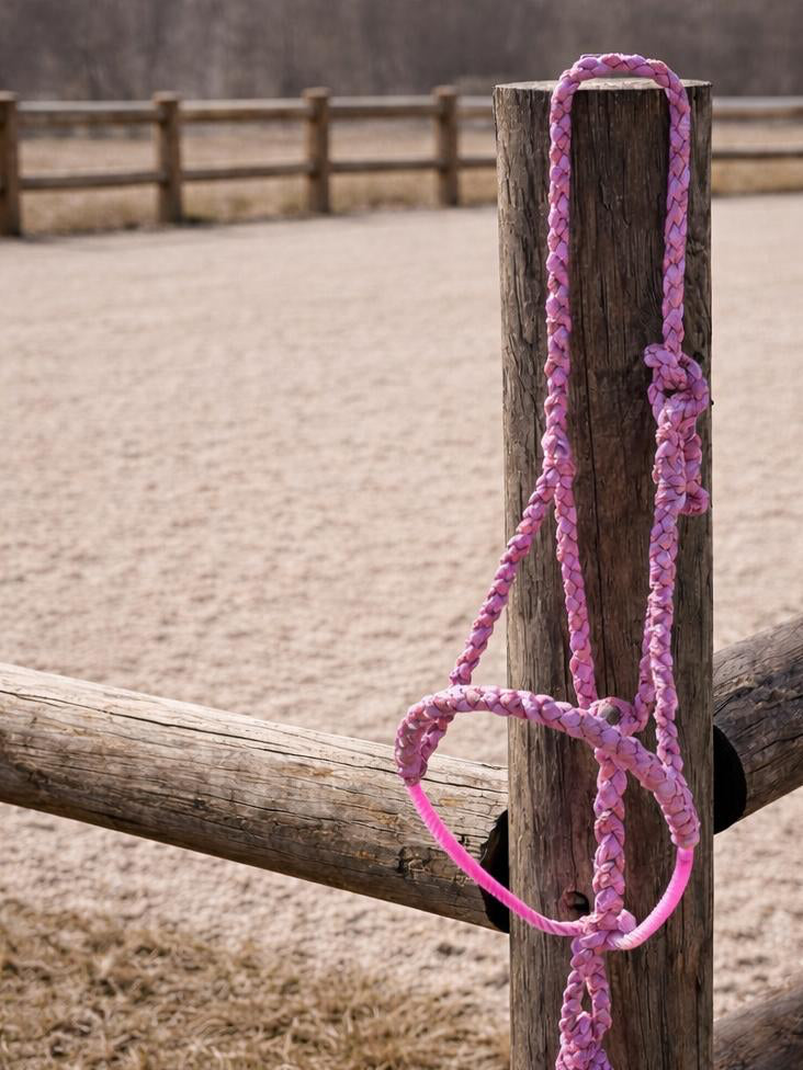Pink & Cherry Braided Lariat Halter