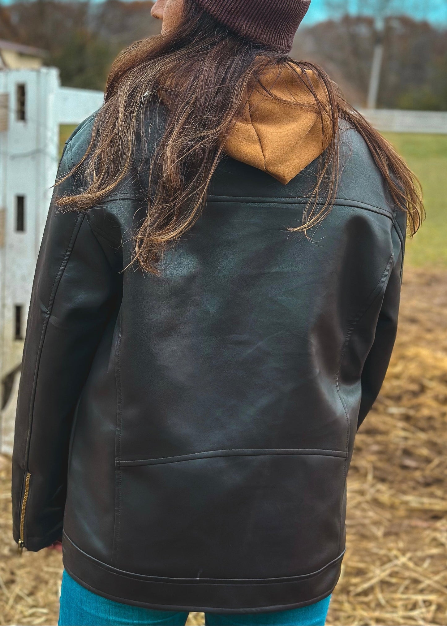 Faux Leather Rodeo Jacket