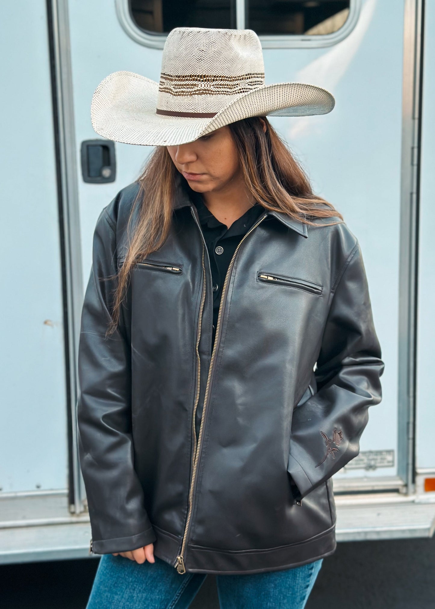 Faux Leather Rodeo Jacket