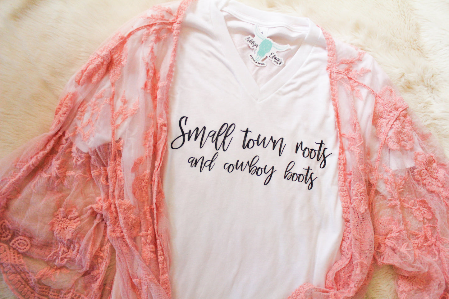 Small Town Roots & Cowboy Boots - Graphic Top