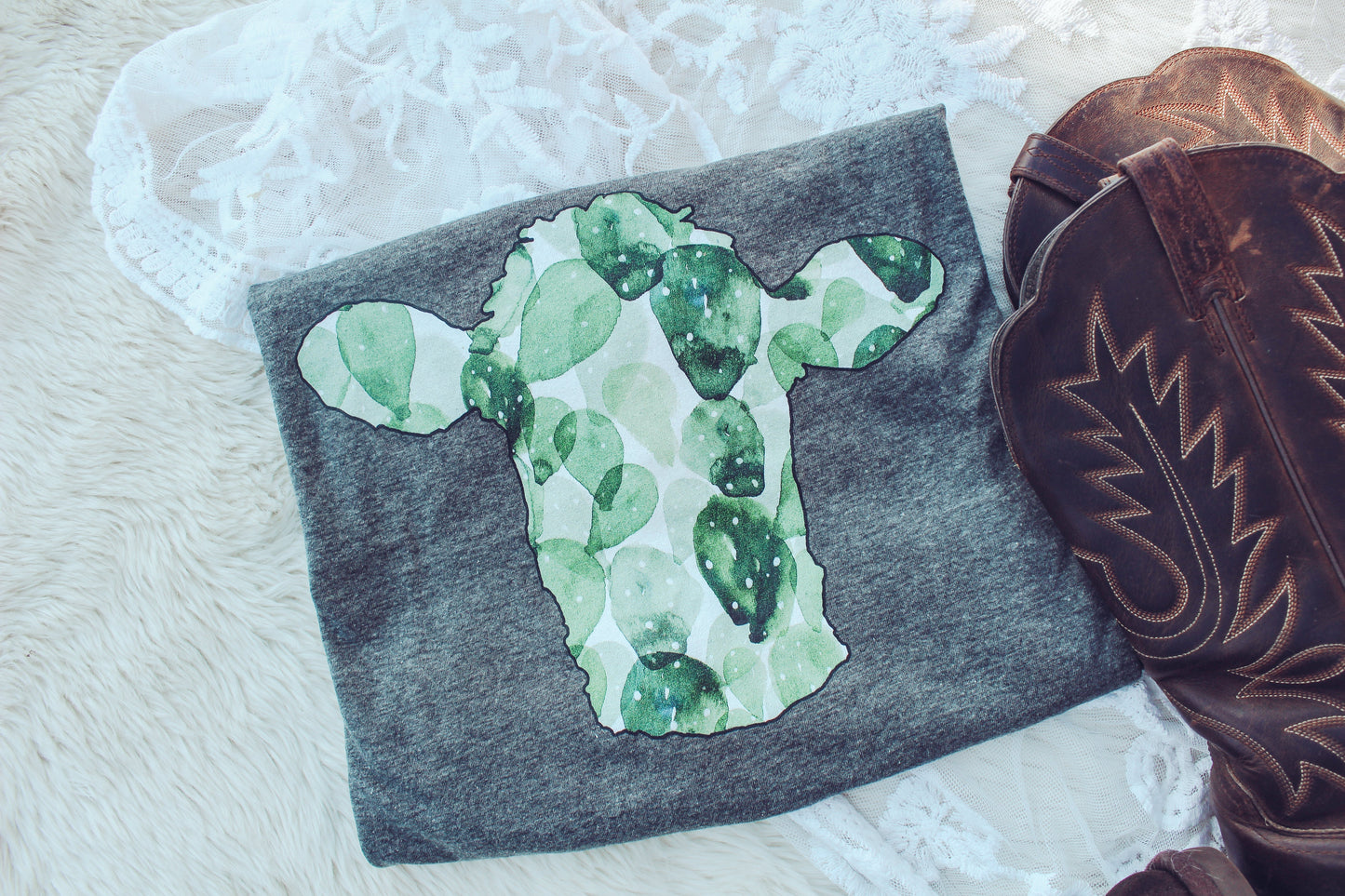 Cactus Cow - Graphic Top