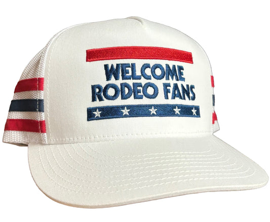 Welcome Rodeo Fans Stripe Cap