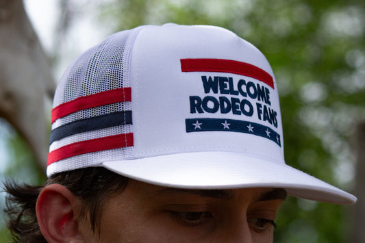 Welcome Rodeo Fans Stripe Cap