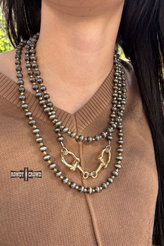 DS Gold Buckle Bit Necklace