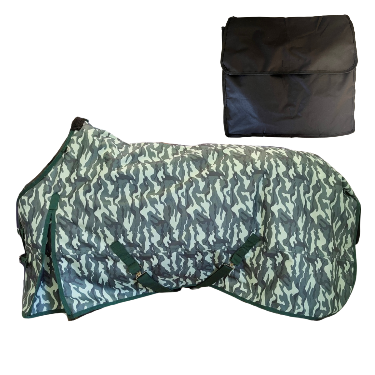 AJ Tack 1200D Horse Turnout Blanket with Storage Bag - Camouflage
