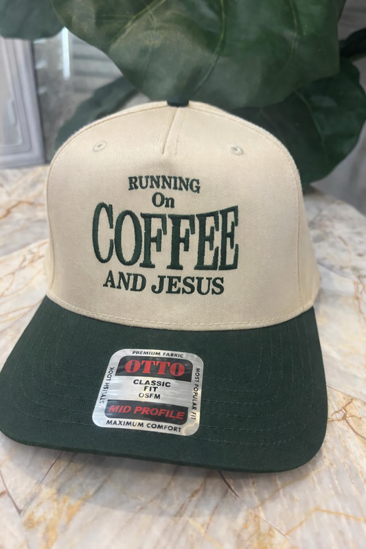 Runnin' on Coffee & Jesus Trucker Hat