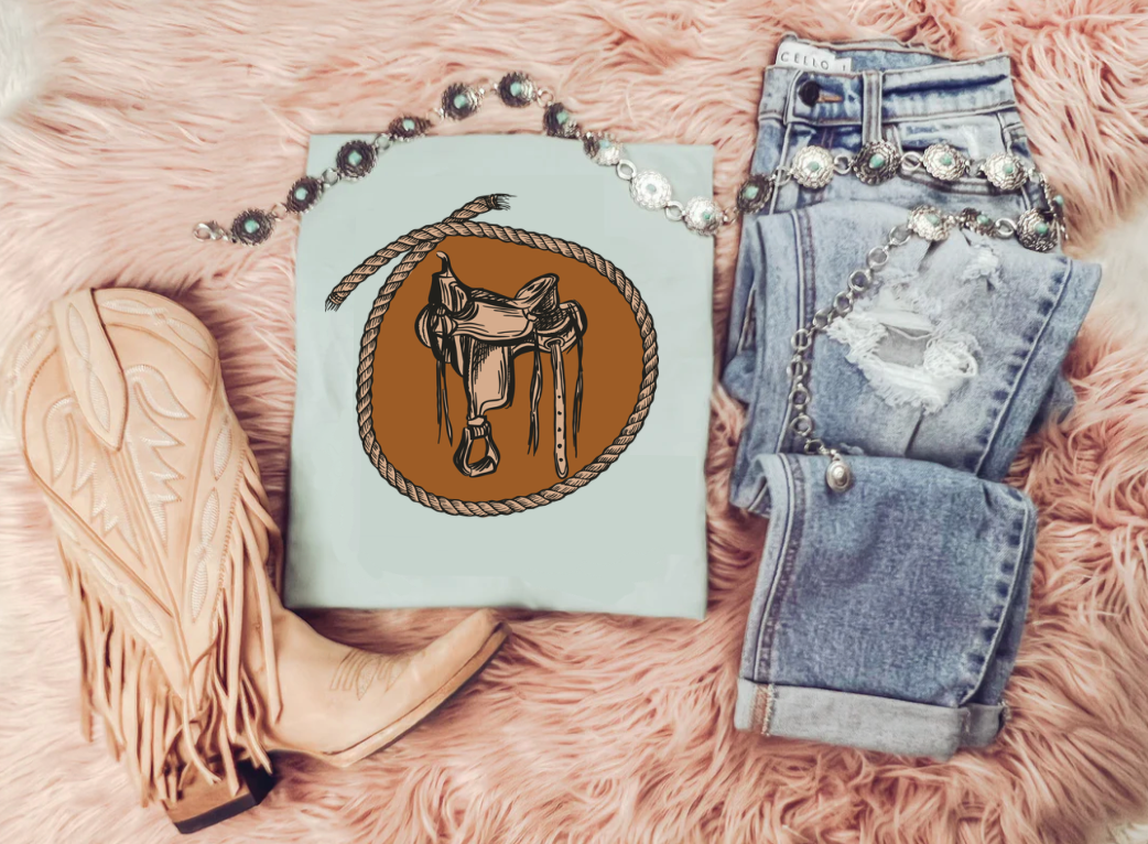 Get Back in the Saddle - Graphic Top