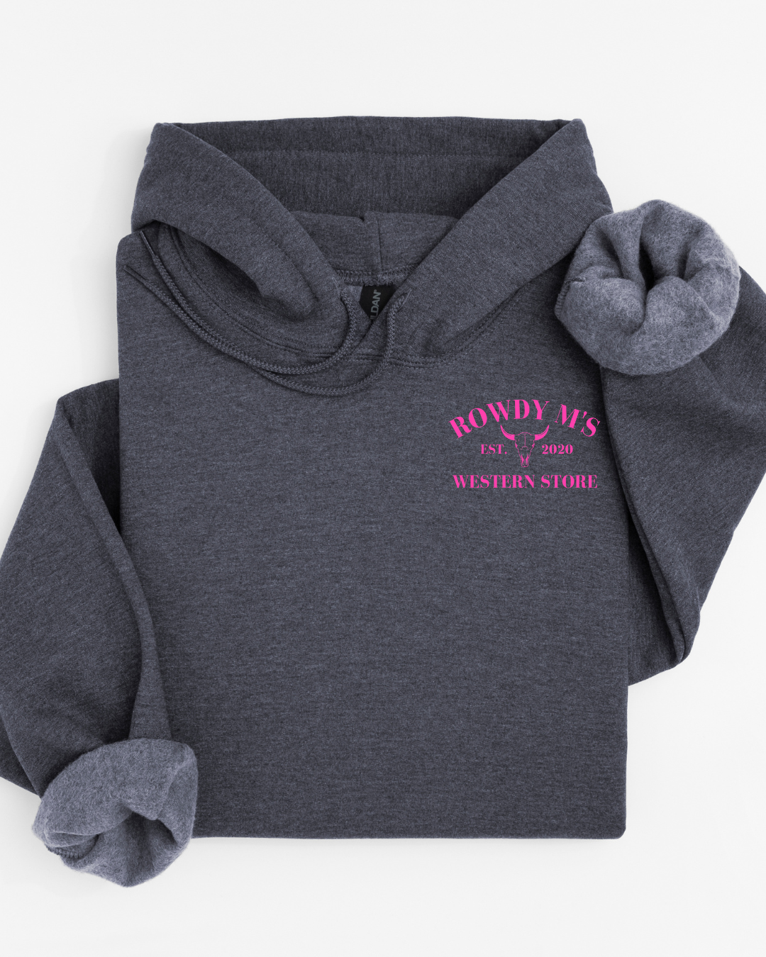 Rowdy M's Logo Hoodie- Pink Logo