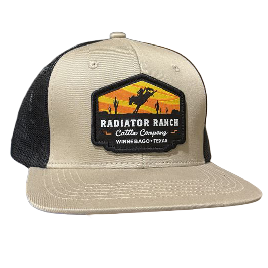 Khaki Cattle Company Patch Meshback