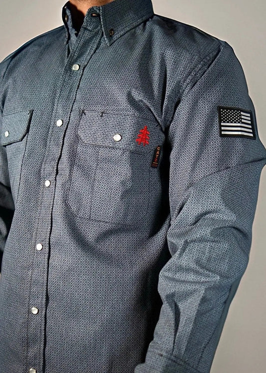 FR Pearl Snap Work Shirt - Forged Gray