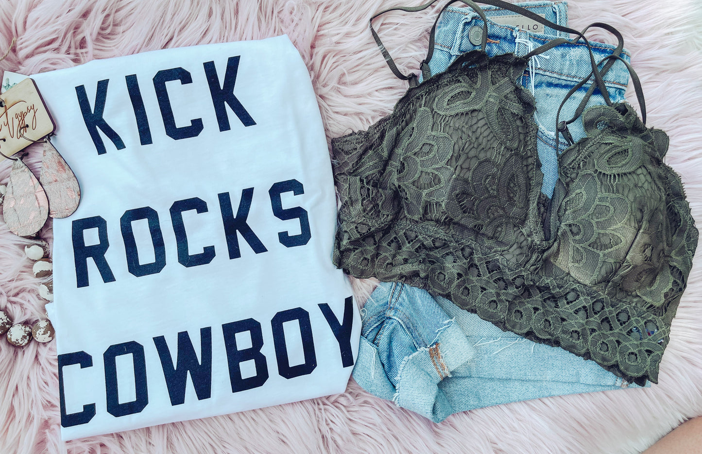 Kick Rocks Cowboy - Graphic Top