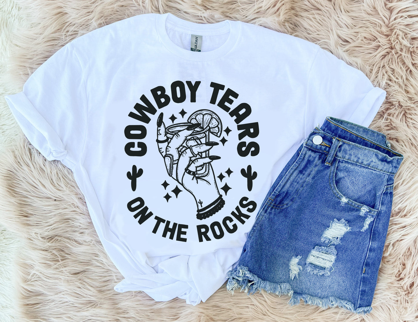 Cowboy Tears On the Rocks - Graphic Top