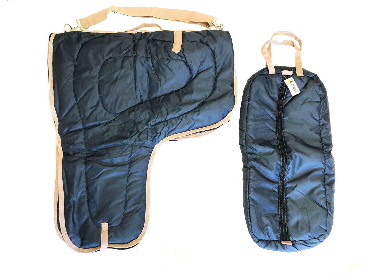 AJ Tack Western Padded Saddle and Bridle Carrier Set